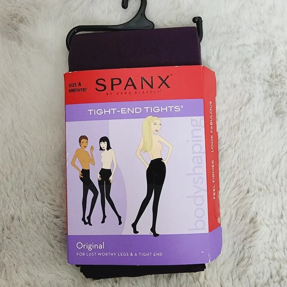Spanx Tight End Opaque Body Shaping Tights Amethyst Purple Size A NWT